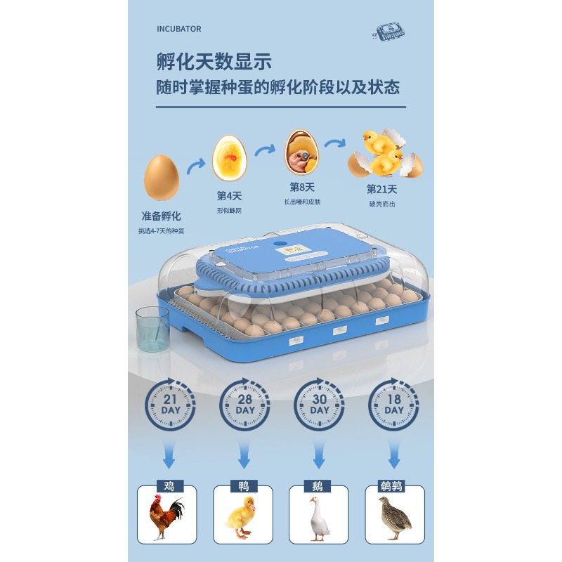 Poultry Incubator - Автоматический инкубатор для яиц с двойным
