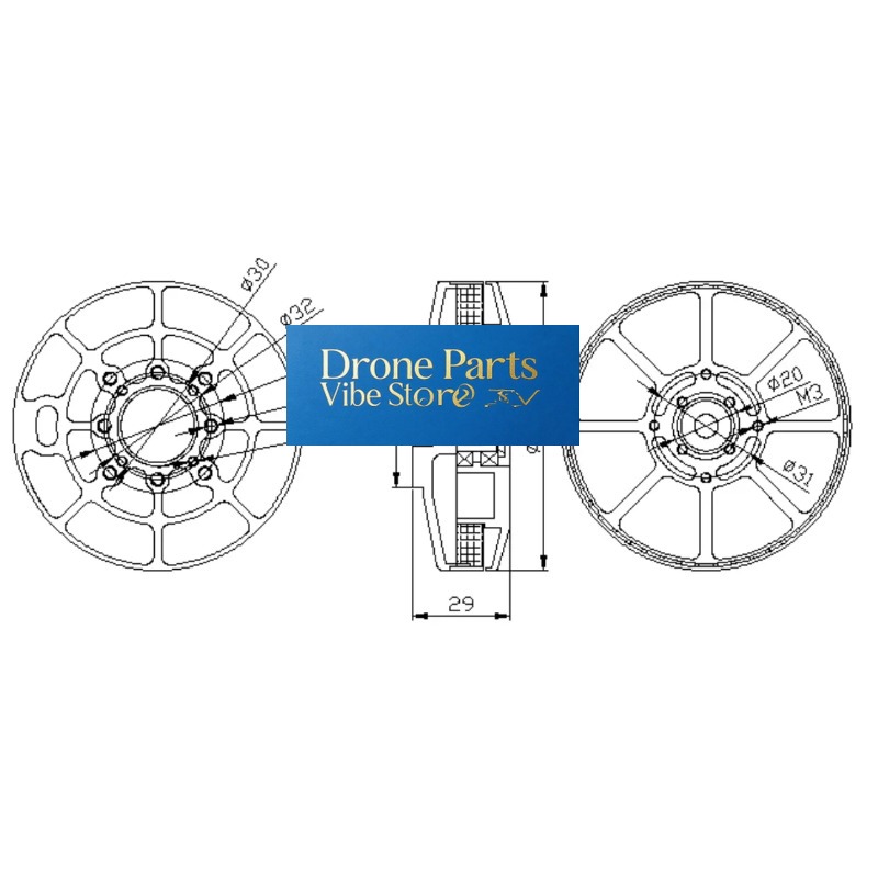 DParts1UA80- KV85/150/175 ESC  – обзор и цена Drone Crop Sprayer